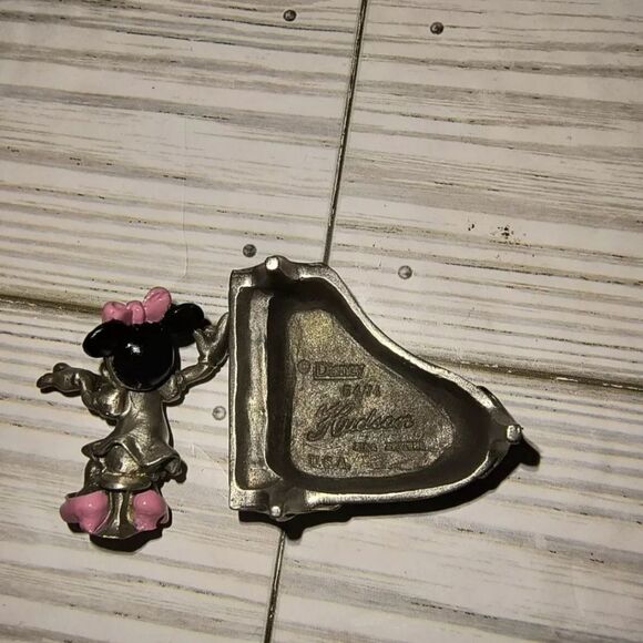 Hudson Fine Pewter Disney Minnie Mouse Playing Piano Figurine #5474 Made In USA - Picture 10 of 12